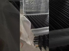 5'X8' Metalowy Tubularny Ogrodzenie ze stali Czarny Ogrodzenie ze stali cynkowej