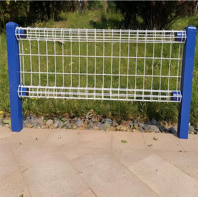 Double Wire Mesh Fence with Low Carbon Steel Galvanized + PVC Coated and 50x50mm Mesh Opening for Secure Outdoor Use