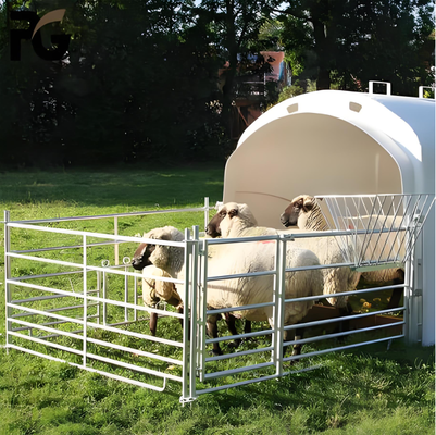 Easy Install 5 Rails Hot Dipped Galvanized Cattle Fence Panel 1.8m Height Heavy Duty Livestock Corral Fence System
