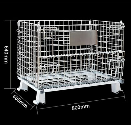 Heavy Duty Stackable Galvanized Foldiding Storage Wire Mesh Cages