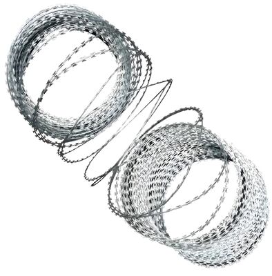 500 mm średnicy zewnętrznej Gorąco zanurzona galwanizowana drut kolczasty do ochrony więzienia i ogrodzenia o wysokim standardzie bezpieczeństwa