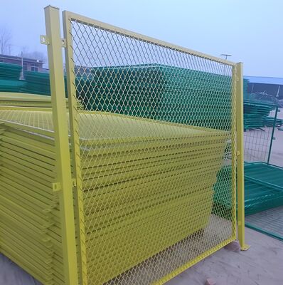 Highway Security Barrier Expanded Metal Wire Mesh Fence Panels With Diamond Frame