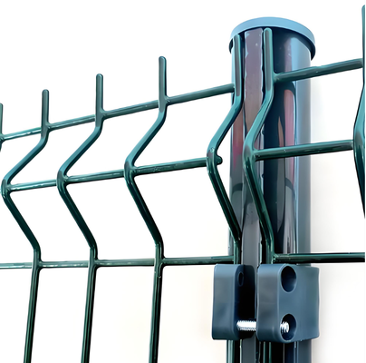 Dekoracyjny RAL6005 PVC powlekany 6ft High V Mesh Panel Ogrodu Bezpieczeństwa 50x200mm Otwór 3D System obwodu zakrzywiony ogród