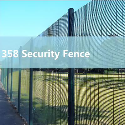 PVC Coated Galvanized Anti Climb Security Fence High Security Steel Mesh Panel 2.4m Height 4mm Wire